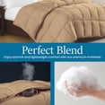 thumbnail image 6 of 100% Cotton All Season 1pc Box Stitched Comforter, Duvet Insert Cover, Pattern Solid Taupe Color Oversized King (120"x98") Size Machine Washable Lightweight, 6 of 6