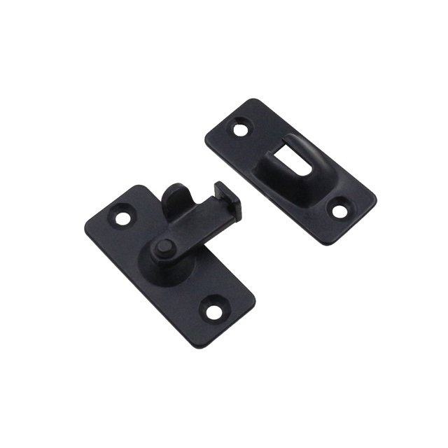 Kenally Cerraduras de ángulo de 2 piezas, hebillas de cerrojo antirrobo de seguridad, pestillos para puertas de muebles con tornillos de montaje, Herramientas y ferretería Ángulo recto/Negro/S Kenally TO008893-06