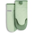 thumbnail image 1 of shiyou-Beacon Two-Tone Non-Slip Oven Mitt Set, Pistachio/Graphite Green, 5.75"x13", 2 Piece, 1 of 4