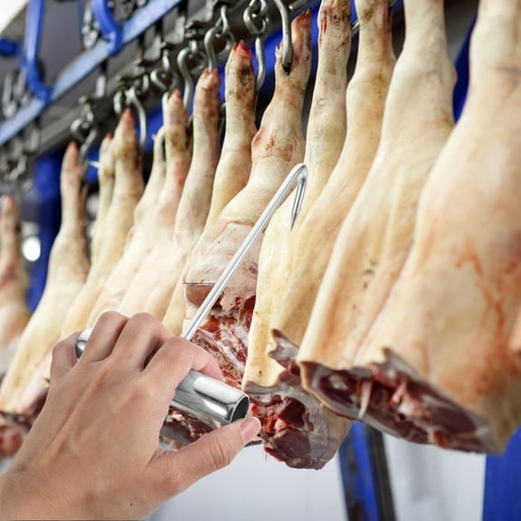 CIMAXIC 2Pcs Galvanized Coating Meat Hooks for Bbq Professional Butchers Hanging Processing 7.07x3.93x0.86in