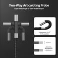 thumbnail image 4 of Articulating Borescope, Teslong Automotive Endoscope with 8 LEDS, 8.5mm Len, 5ft Flexible Cable Snake Industrial Steering Endoscope Inspection Camera, 4 of 7