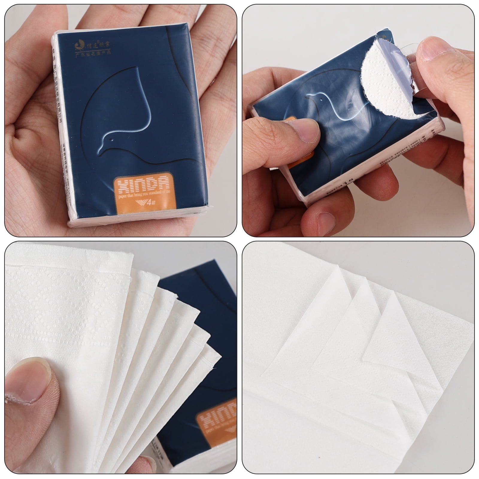 Ewingger 480 Pack Pocket Size Tissues, 4-Ply Travel Facial Tissue Packs