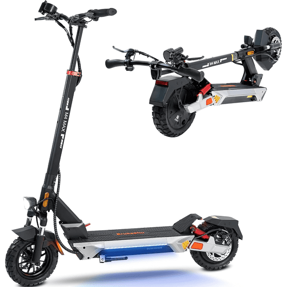 Electric Scooter,2000W Peak Motor,30 Mph,40 Miles Range,10"off Road Tires,MASXODRK 48V 20.8Ah Commuter E Scooter for Adults