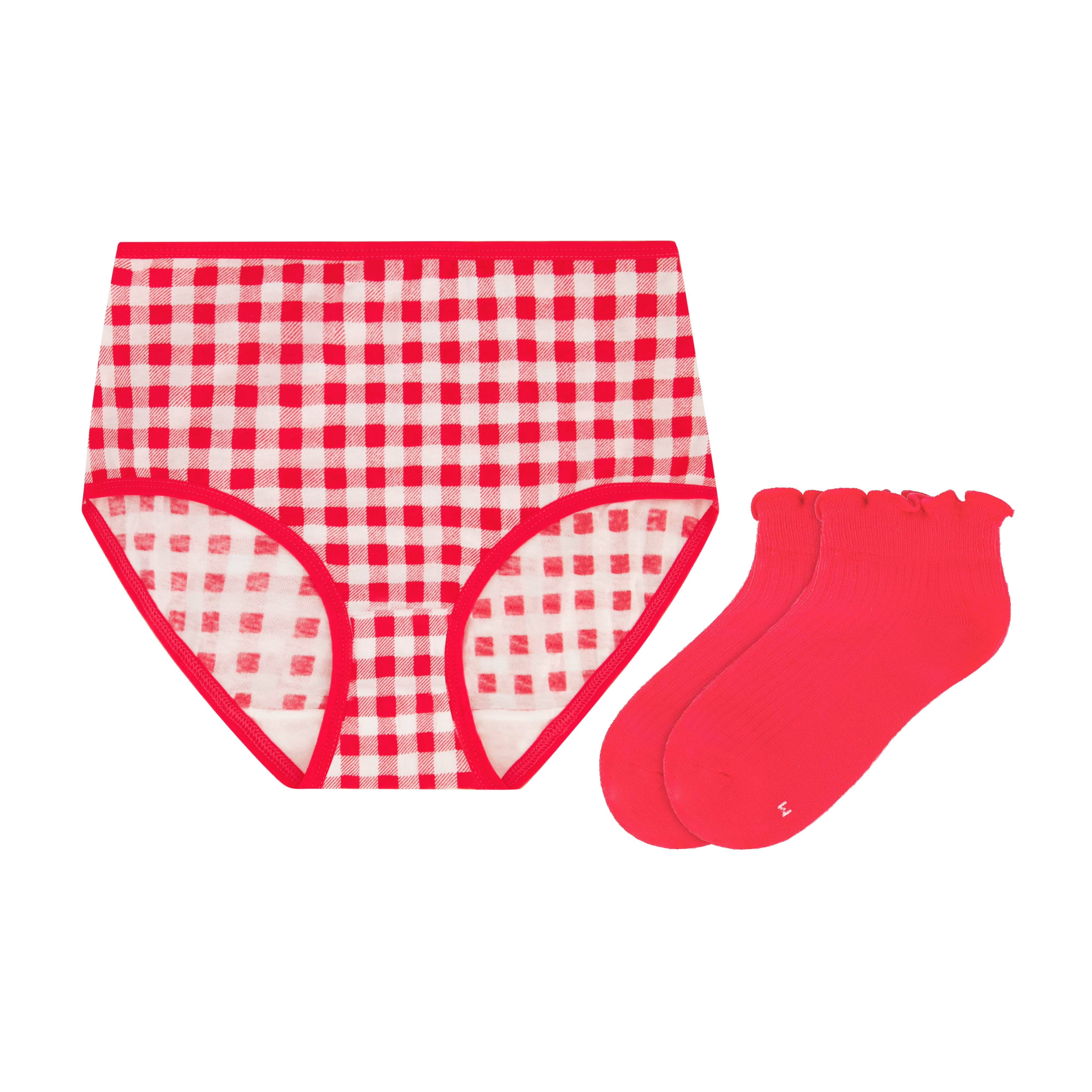 Wonder Nation Girls Cotton Underwear & Socks Bundle, 14-Pack, Sizes 4-16