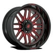 Fuel 1PC Aluminum Rim D643 CONTRA 20X9in Gloss Black Red Tinted Clear ...