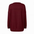 thumbnail image 5 of Towmus Women's Oversized Sweatshirt Casual Long Sleeve Button Henley Neck Pullover Sweatshirts for Women Light Patchwork Shirts, 5 of 7