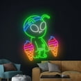thumbnail image 4 of Handmadetneonsign Alien Lifting Ice Cream Neon Sign, Alien Lifting Cream LED Light, Alien Gym Sign, 4 of 5
