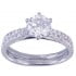 Cut Diamond Ring Band - 14k White Gold Round Cut Diamond Engagement Ring And Band 1.45ct H-VS2 EGL USA