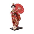 thumbnail image 1 of Estatua de escritorio de muñeca geisha, kimono japonés de 12 pulgadas, figura artesanal tradicional, Estilo B, 1 of 9