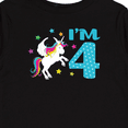 thumbnail image 4 of Inktastic I'm Four Unicorn 4th Birthday Boys or Girls Long Sleeve Toddler T-Shirt, 4 of 5
