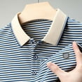 thumbnail image 5 of Polo Shirts for Men Summer Classic Short Sleeve Button Collared Striped Tops Thin Breathable Casual Mens Shirts, 5 of 7