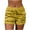 Yellow, variant on JSheng Women's Shorts Stretchy Casual Summer Shorts Strip Comfort Stretch Shorts for Women Green M