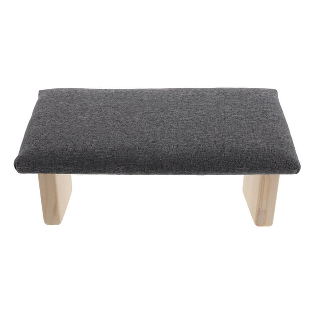 FENGGUIQU 1Set Grey Foldable Chair Bench For Room Ergonomic Posture Support Portable