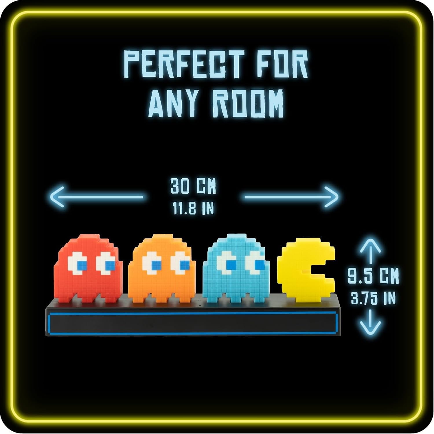 Voice controlled 3D night light, color graphic pixel light, game icon, atmosphere light, Pac Man collectible digital light
