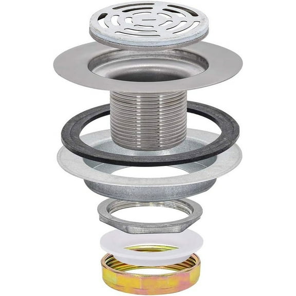 Ez-Flo Mobile Home 1-1/2" Flat Top Chrome Shower Drain 30031