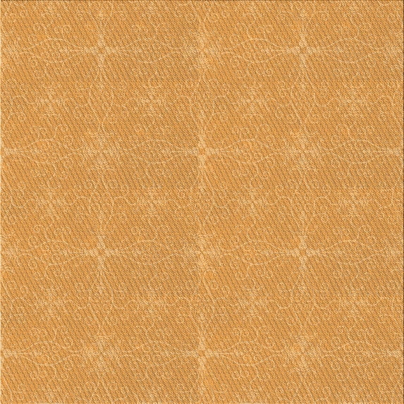 Ahgly Company Indoor Square Patterned Neon Orange Area Rugs, 4' Square