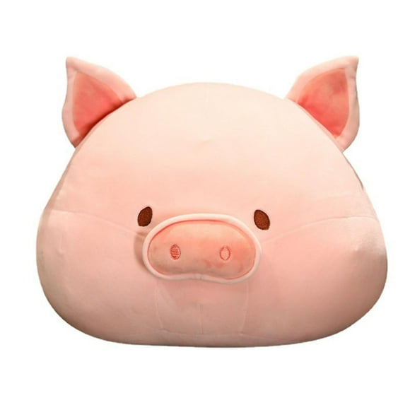 Lovely Pig Head Plushie Sofa Pillow Animal Doll Toy Home Bedroom Decor
