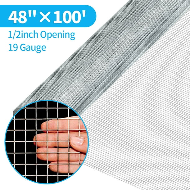 Amagabeli Hardware Cloth 48x100 1/2 Inch Galvanized After Welding 19