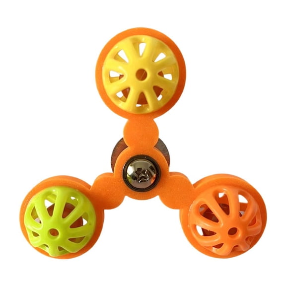 Interactive Parrot Spinning Toy with Bells, Bird Enrichment Puzzle Spinner for Cage, Cognitive Training & Boredom Relief for Cockatiels, Parakeets & Small Parrots