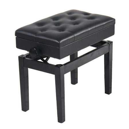 bench seat single piano leather ktaxon stool padded pu adjustable storage height