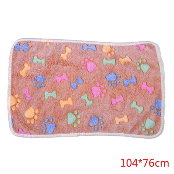 PetEquip Coral Velvet Pet Dog Cat Rest Sleeping Mat Pad Autumn Winter Warm Keeping Blanket Rug Bone Pattern