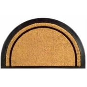 Imports Decor's Half Round Rubber Back Coir Doormat, York (Pack of 2)
