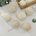 thumbnail image 6 of Virelaxpo Jute Twine Wrapped Christmas Ornaments Set of 12, Foam Ball Holiday Decor for Tree, Rustic Festive Decoration for Home, 6 of 7