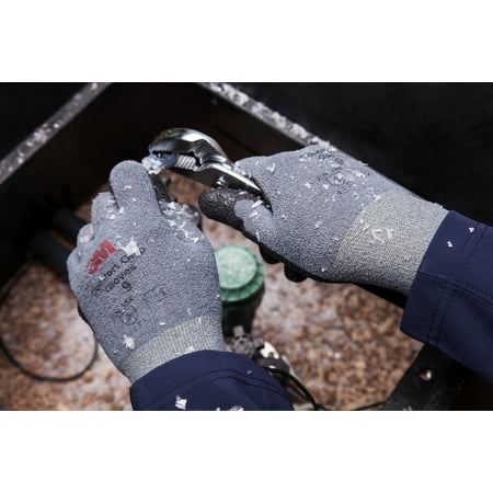 

3M Comfort Grip Glove CGL-W Winter Size L elastic knit wrist cuff is easy to pull on and off quickly and keeps out debris