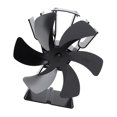 thumbnail image 3 of Ventilador de estufa de 6 aspas con control manual de aleación de aluminio, para estufas de leña, quemadores de pellets y leña, color negro., 3 of 14