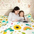 thumbnail image 4 of Manfei Sunflower Bee Twin Comforter Sets 2pcs,Cartoon Rainbow Bedding Set,1 Comforter and 1 Pillowcase,Reversible, 4 of 6