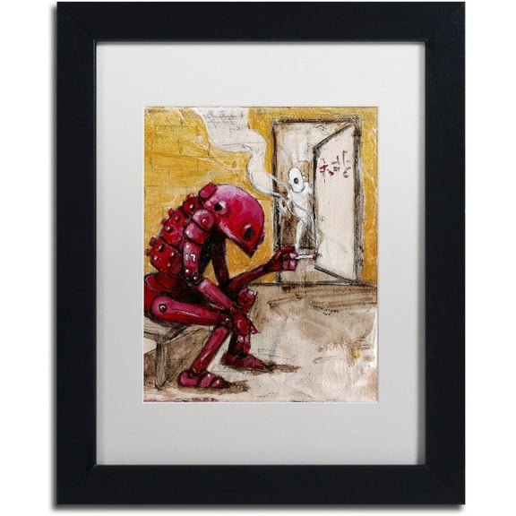 Trademark Fine Art 'Obsolete' Canvas Art by Craig Snodgrass, White Matte, Black Frame