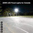 200W Dusk to Dawn LED Flood Light with Remote 6500K Security Light ...
