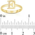 thumbnail image 5 of Floreo 10k Yellow Gold Letter A-Z Small Block Alphabet Character CZ Initial Ring, 5 of 5