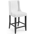 thumbnail image 1 of Modway Baron Faux Leather Upholstered Dining Counter-Height Bar Stool in White, 1 of 2