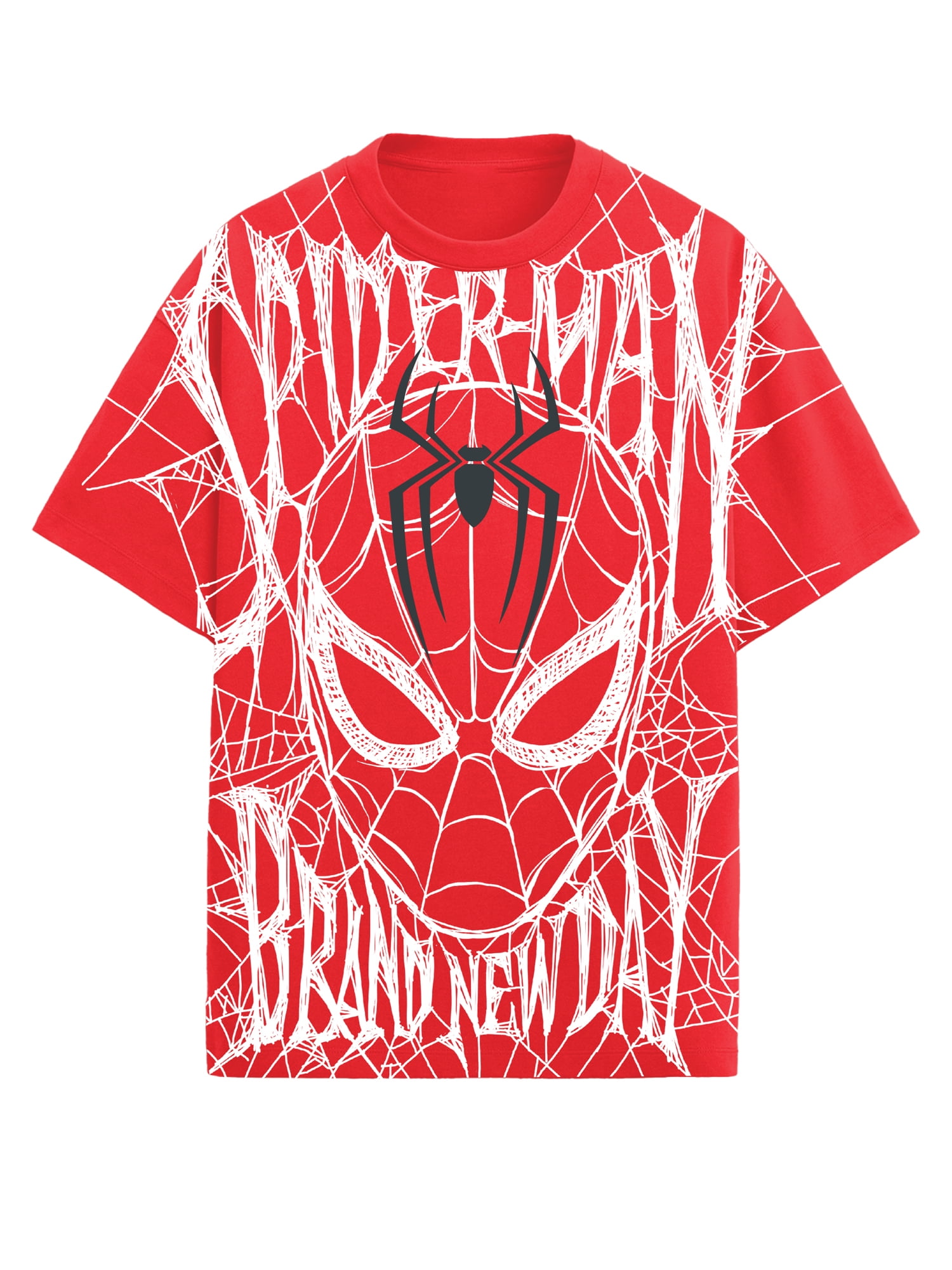 Spider-Man Men's and Big Men's Webbed Spider Graphic Tee, Sizes S-3XL