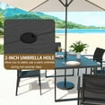 thumbnail image 3 of YOEEMZ 5-Piece Outdoor Patio Dining Set – Wood-Grain Table w/ Umbrella Hole & 4 Aluminum-Textilene Chairs, 3 of 7