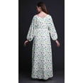 thumbnail image 3 of Bimba Moss Georgette Mermaid & Starfish Ocean Printed Womenâ€™s Long Sleeve Elastic Waist MaxiÂ&nbsp;DressÂ&nbsp;Gown-XXX-Large, 3 of 5
