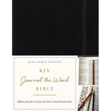 The Black Crowes By Your Side KJV, Journal the Word Bible, Hardcover, Black, Red Letter Edition : Reflect, Journal, or Create Art Next to Your Favorite Verses ()