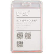 DYZD Pack of Waterproof Badge Holders ID Holder with Lanyards Soft Rubber IC Card Badge Holders(Style 2,Pink)