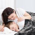 thumbnail image 4 of Double-Sided Faux Fur Throw Blanket - Plush Velvety Soft Material - Luxury Softness & Warmt Black 50 x 60 Inch, 4 of 9