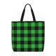 thumbnail image 1 of Fotbe Buffalo Plaid Green Black Bolsa Tote con Estampado para Mujer, Bolsos con Cremallera, Bolsa de Hombro Casual de Gran Capacidad con Bolsillos Internos, 1 of 7
