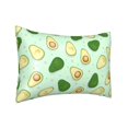 thumbnail image 2 of Disketp Avocado Satin Pillowcase For Hair And Skin - Satin Pillow Cases Standard Size 20x30 Inches With Zipper,Gifts For Women Men, 2 of 8