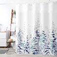 thumbnail image 5 of Blue Plant Fabric Shower Curtain, Shower Curtain Bathroom, Waterproof Quick-Drying Polyester Fabric Bathroom Shower Curtain Set, Machine Washable 72" W x 72" L with Hooks, 5 of 6
