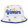 thumbnail image 2 of Men's New Era White Golden State Warriors Team Cheer Reversible Bucket Hat, 2 of 7