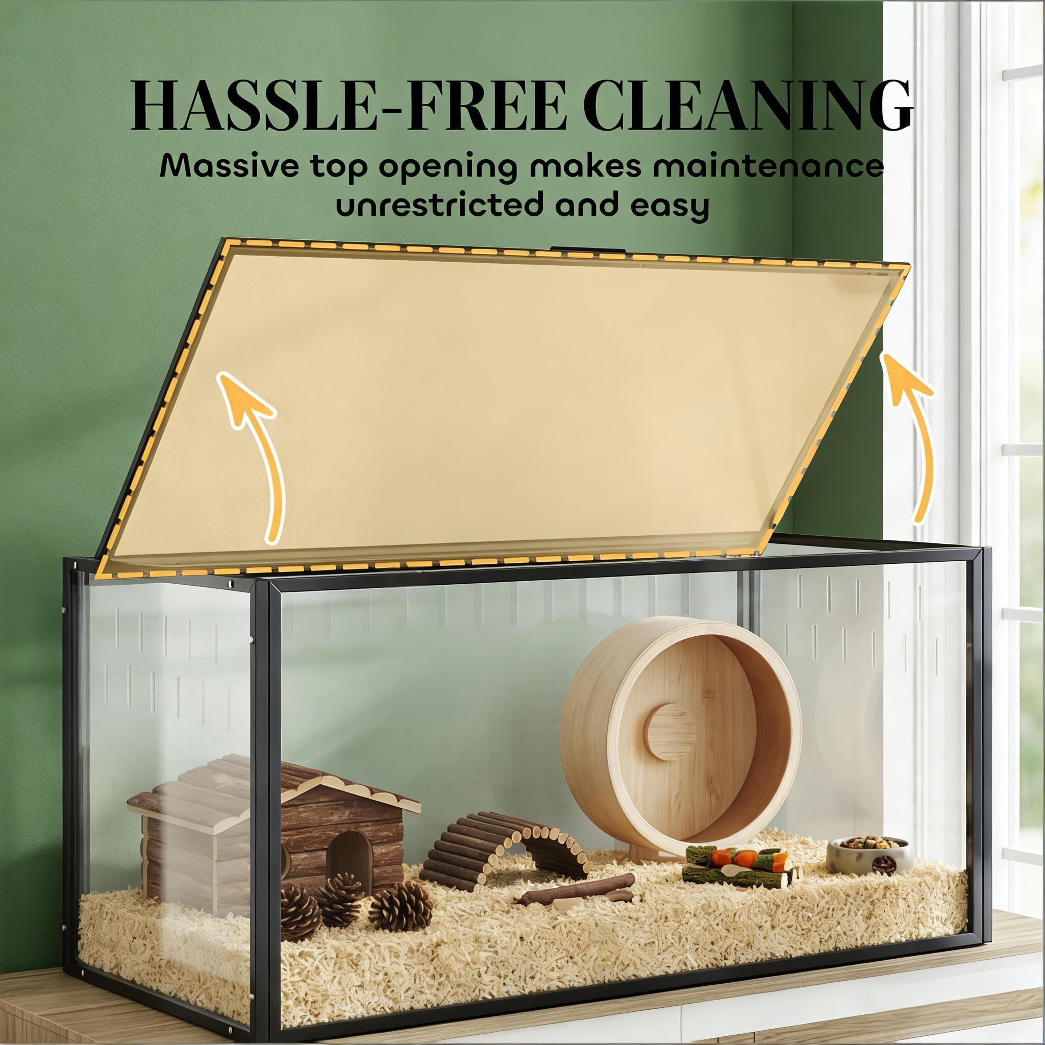 Small Animals Cage, Large Acrylic Hamster Cage Guinea Pig Cage