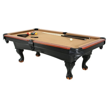 Minnesota Fats 8' Covington Billiard Table with Carved Solid-Wood Legs and Antiqued Wood Finish