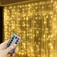thumbnail image 4 of Guirnalda de luces LED de alambre de cobre para Año Nuevo 2024, cortina de luces de hadas de 6 metros para ventana del hogar, dormitorio, Navidad, boda, fiesta, lámpara de decoración, 4 of 5