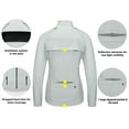 thumbnail image 5 of Little Donkey Andy Women's Lightweight Waterproof Cycling Jacket with Removable Sleeves for Biking Running Golf Light Gray M, 5 of 6