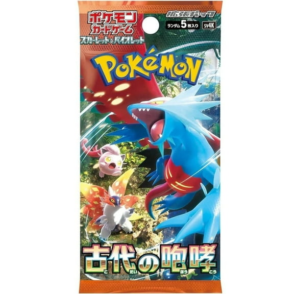 Pokemon Card Game Scarlet & Violet SV4K Ancient Roar Booster Pack (Japanese) - 5 Cards