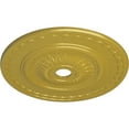 thumbnail image 3 of 29 1/2"OD x 3 5/8"ID x 1 5/8"P Sunflower Ceiling Medallion (Fits Canopies up to 5 5/8"), Hand-Painted Rich Gold, 3 of 5